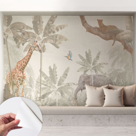 Carta da parati autoadesiva - fotomurale - decorazione parete - murale - adesivo da muro - Oasi tropicale 208x146 cm