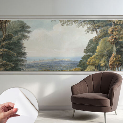 Carta da parati autoadesiva - fotomurale - decorazione parete - murale - adesivo da muro - Paesaggio boscoso 250x104 cm