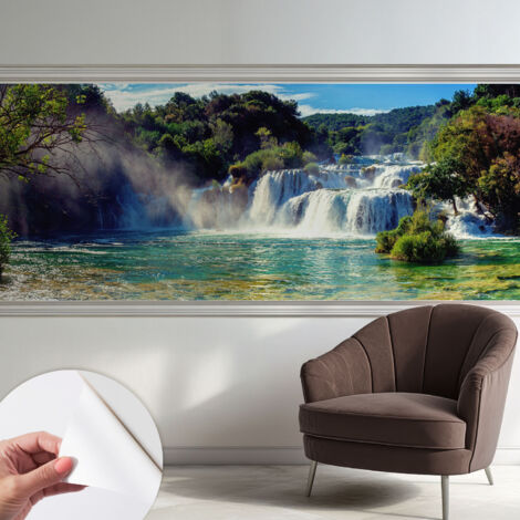 Carta da parati autoadesiva - fotomurale - decorazione parete - murale - adesivo da muro - Paesaggio con cascata 250x104 cm