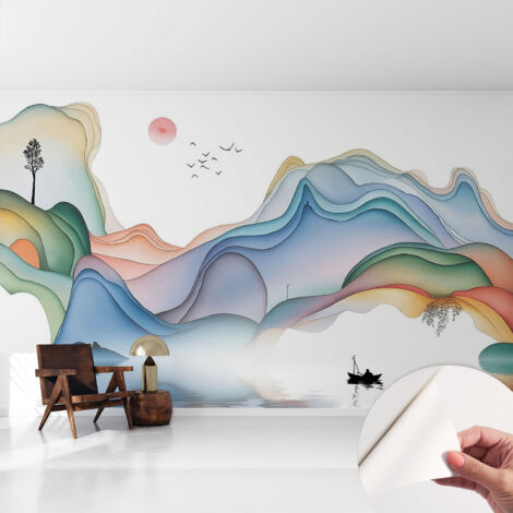Carta da parati autoadesiva - fotomurale - decorazione parete - murale - adesivo da muro - Paesaggio da sogno 416x254 cm