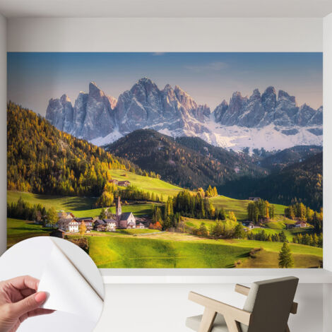 Carta da parati autoadesiva - fotomurale - decorazione parete - murale - adesivo da muro - Paesaggio montano 152x104 cm
