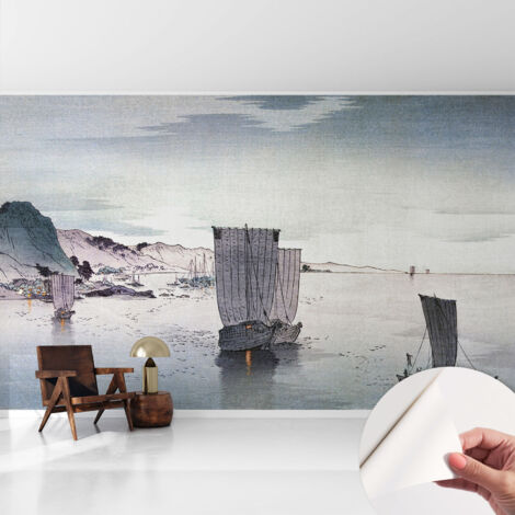 Carta da parati autoadesiva - fotomurale - decorazione parete - murale - adesivo da muro - Scena marinara 416x254 cm