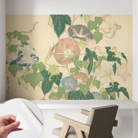 Carta da parati autoadesiva - fotomurale - decorazione parete - stile elegante - decorazione casa - Eleganza floreale 104x70 cm