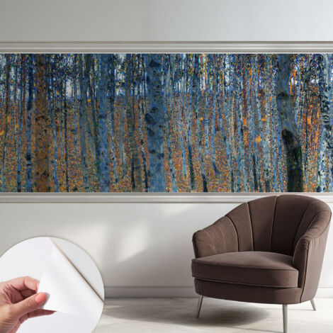 Carta da parati autoadesiva - fotomurale - decorazione parete - stile elegante - decorazione casa - Foresta di betulle 250x104 cm