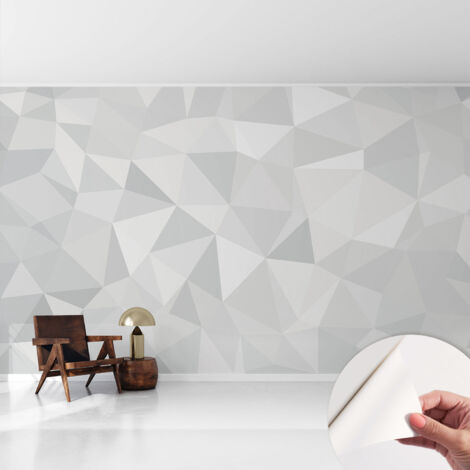 Carta da parati autoadesiva - fotomurale - decorazione parete - stile elegante - decorazione casa - Mosaico triangolare 416x254 cm
