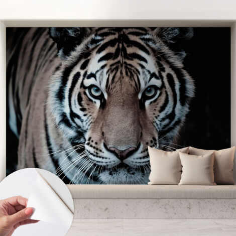 Carta da parati autoadesiva - fotomurale - decorazione parete - stile elegante - decorazione casa - Ritratto di tigre 208x146 cm