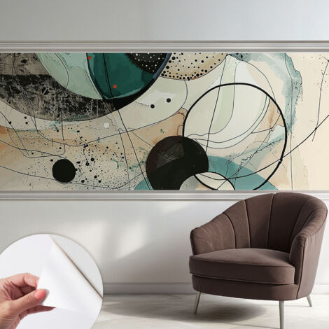 Carta da parati autoadesiva - impermeabile - murale da parete - decorazione murale - Cerchi colorati 250x104 cm