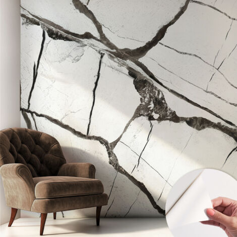 Carta da parati autoadesiva - impermeabile - murale da parete - decorazione murale - Crepe marmoree 250x250 cm