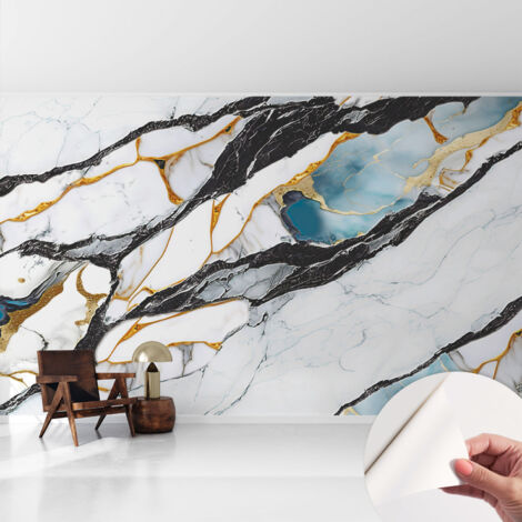 Carta da parati autoadesiva - impermeabile - murale da parete - decorazione murale - Marmo elegante 416x254 cm