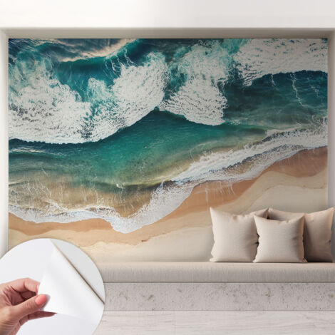 Carta da parati autoadesiva - impermeabile - murale da parete - decorazione murale - Onde marine 208x146 cm