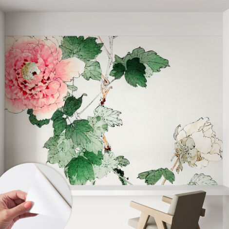 Carta da parati autoadesiva - impermeabile - murale da parete - decorazione murale - Sottigliezza floreale 152x104 cm