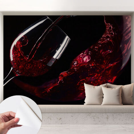 Carta da parati autoadesiva - impermeabile - murale da parete - decorazione murale - Vino rosso 208x146 cm