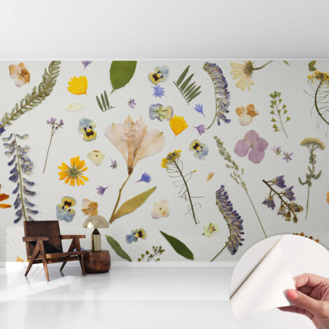 Carta da parati autoadesiva moderna - fotomurale - lavabile - ufficio - design moderno - Fiori primaverili 416x254 cm