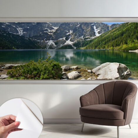 Carta da parati autoadesiva moderna - fotomurale - lavabile - ufficio - design moderno - Lago di montagna 250x104 cm