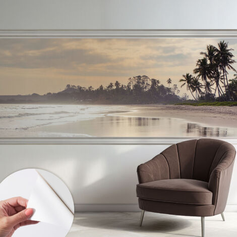 Carta da parati autoadesiva moderna - fotomurale - lavabile - ufficio - design moderno - Mattina sulla spiaggia 250x104 cm