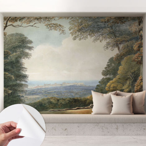 Carta da parati autoadesiva moderna - fotomurale - lavabile - ufficio - design moderno - Paesaggio boscoso 208x146 cm