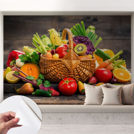 Carta da parati autoadesiva moderna - fotomurale - lavabile - ufficio - design moderno - Ricchezza fruttata 208x146 cm