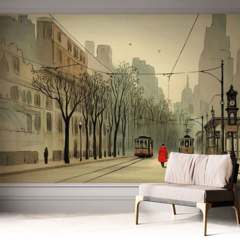 Carta da parati autoadesiva moderna - fotomurale - lavabile - ufficio - design moderno - Simmetria urbana 312x219 cm