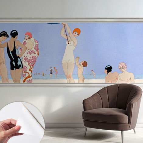 Carta da parati autoadesiva moderna - fotomurale - lavabile - ufficio - design moderno - Spiaggia retrò 250x104 cm