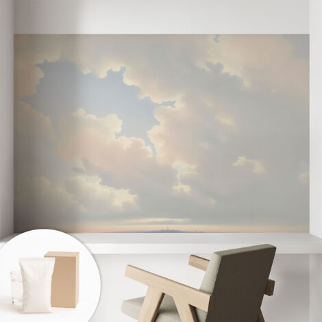 Carta Da Parati con design moderno - con motivi moderni - Fotomurali in TNT Soggiorno Camera De Letto Sala Ufficio Cielo pastello 104x70 cm