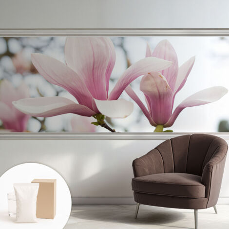 Carta Da Parati con design moderno - con motivi moderni - Fotomurali in TNT Soggiorno Camera De Letto Sala Ufficio Fiori di magnolia 250x104 cm