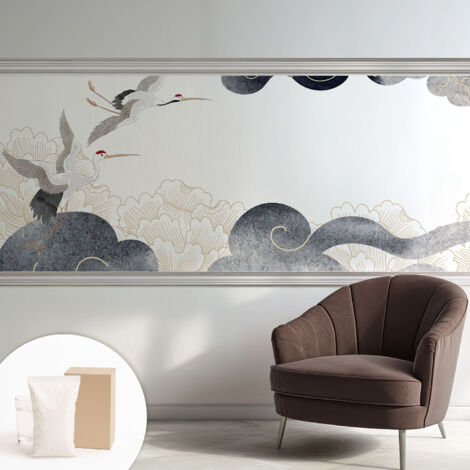 Carta Da Parati con design moderno - con motivi moderni - Fotomurali in TNT Soggiorno Camera De Letto Sala Ufficio Gru in volo 250x104 cm