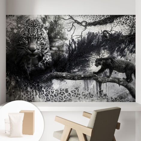 Carta Da Parati con design moderno - con motivi moderni - Fotomurali in TNT Soggiorno Camera De Letto Sala Ufficio leopardi astratti 104x70 cm