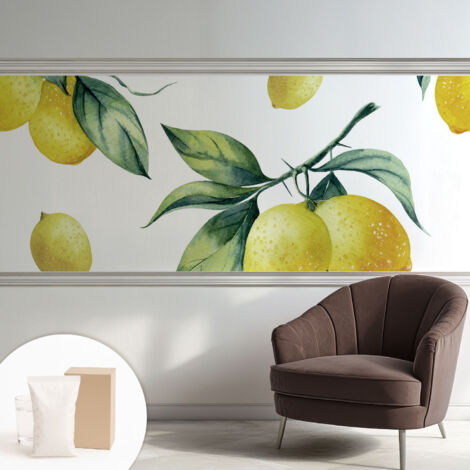Carta Da Parati con design moderno - con motivi moderni - Fotomurali in TNT Soggiorno Camera De Letto Sala Ufficio Motivo a limone 250x104 cm