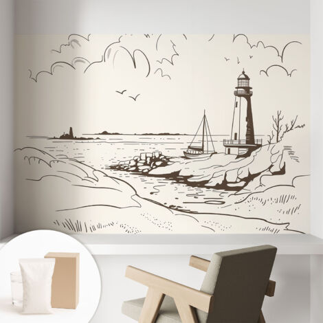 Carta Da Parati con design moderno - con motivi moderni - Fotomurali in TNT Soggiorno Camera De Letto Sala Ufficio Paesaggio costiero 104x70 cm