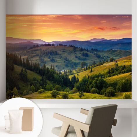 Carta Da Parati con design moderno - con motivi moderni - Fotomurali in TNT Soggiorno Camera De Letto Sala Ufficio paesaggio montano 104x70 cm