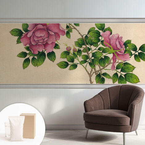 Carta Da Parati con design moderno - con motivi moderni - Fotomurali in TNT Soggiorno Camera De Letto Sala Ufficio Rose romantiche 250x104 cm