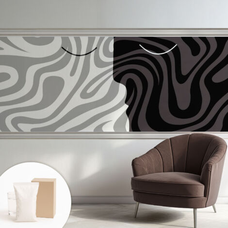 Carta Da Parati con design moderno - con motivi moderni - Fotomurali in TNT Soggiorno Camera De Letto Sala Ufficio Volti astratti 250x104 cm