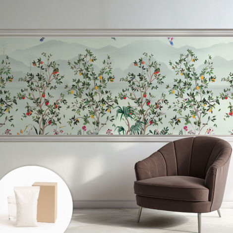 Carta Da Parati Con Design Moderno - Per Rinnovamento Rapido - Non-Woven - Per Interni Moderni Alberi esotici 250x104 cm