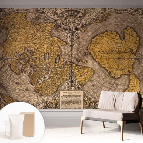 Carta Da Parati Con Design Moderno - Per Rinnovamento Rapido - Non-Woven - Per Interni Moderni Cartografia storica 312x219 cm