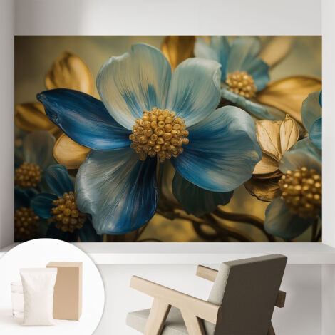 Carta Da Parati Con Design Moderno - Per Rinnovamento Rapido - Non-Woven - Per Interni Moderni Composizione floreale 104x70 cm