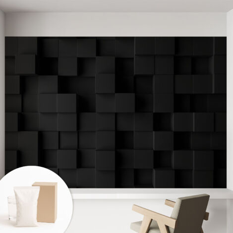 Carta Da Parati Con Design Moderno - Per Rinnovamento Rapido - Non-Woven - Per Interni Moderni cubi tridimensionali 152x104 cm