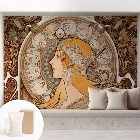 Carta Da Parati Con Design Moderno - Per Rinnovamento Rapido - Non-Woven - Per Interni Moderni Eleganza Zodiacale 208x146 cm