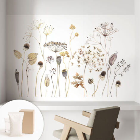 Carta Da Parati Con Design Moderno - Per Rinnovamento Rapido - Non-Woven - Per Interni Moderni Fiori selvatici 104x70 cm