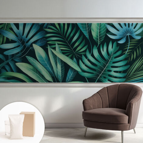 Carta Da Parati Con Design Moderno - Per Rinnovamento Rapido - Non-Woven - Per Interni Moderni Foglie tropicali 250x104 cm