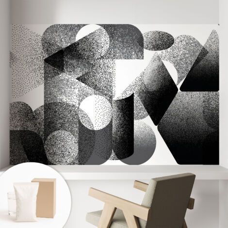 Carta Da Parati Con Design Moderno - Per Rinnovamento Rapido - Non-Woven - Per Interni Moderni Forme geometriche 104x70 cm