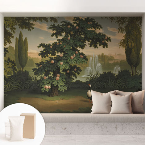 Carta Da Parati Con Design Moderno - Per Rinnovamento Rapido - Non-Woven - Per Interni Moderni Giardino naturale 208x146 cm
