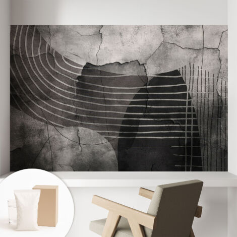 Carta Da Parati Con Design Moderno - Per Rinnovamento Rapido - Non-Woven - Per Interni Moderni Linee astratte 104x70 cm