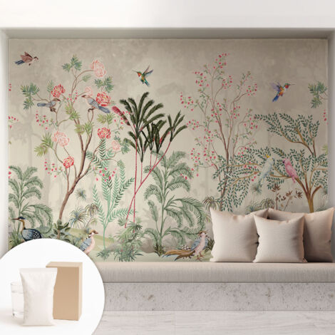 Carta Da Parati Con Design Moderno - Per Rinnovamento Rapido - Non-Woven - Per Interni Moderni oasi tropicale 208x146 cm