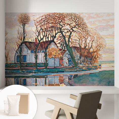 Carta Da Parati Con Design Moderno - Per Rinnovamento Rapido - Non-Woven - Per Interni Moderni Paesaggio idilliaco 104x70 cm