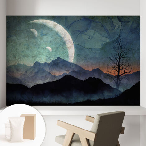 Carta Da Parati Con Design Moderno - Per Rinnovamento Rapido - Non-Woven - Per Interni Moderni Paesaggio notturno 104x70 cm