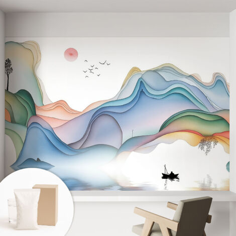 Carta Da Parati Con Design Moderno - Per Rinnovamento Rapido - Non-Woven - Per Interni Moderni Paesaggio onirico 152x104 cm