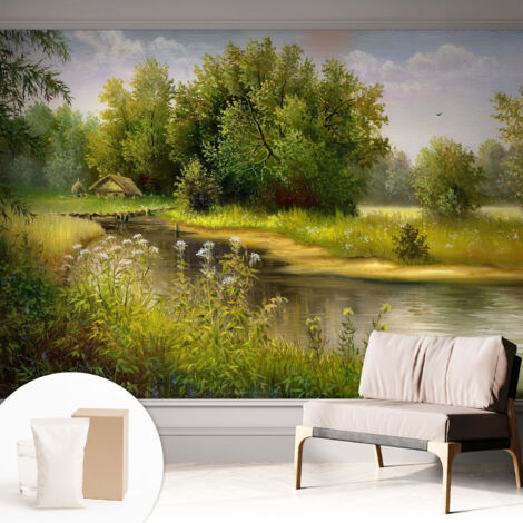 Carta Da Parati Con Design Moderno - Per Rinnovamento Rapido - Non-Woven - Per Interni Moderni paesaggio rurale 312x219 cm