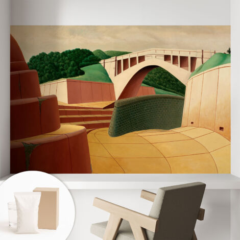 Carta Da Parati Con Design Moderno - Per Rinnovamento Rapido - Non-Woven - Per Interni Moderni Paesaggio tranquillo 104x70 cm