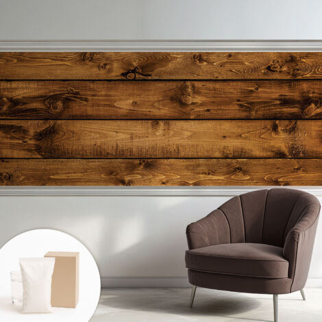 Carta Da Parati Con Design Moderno - Per Rinnovamento Rapido - Non-Woven - Per Interni Moderni Tavole di legno 250x104 cm