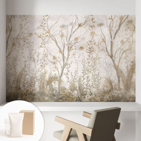 Carta Da Parati Con Design Moderno - Per Rinnovamento Rapido - Non-Woven - Per Interni Moderni Un angolo di foresta 104x70 cm